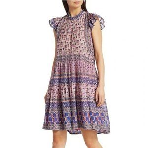 Sea New York Bianca Tiered Tunic Dress in Violet -